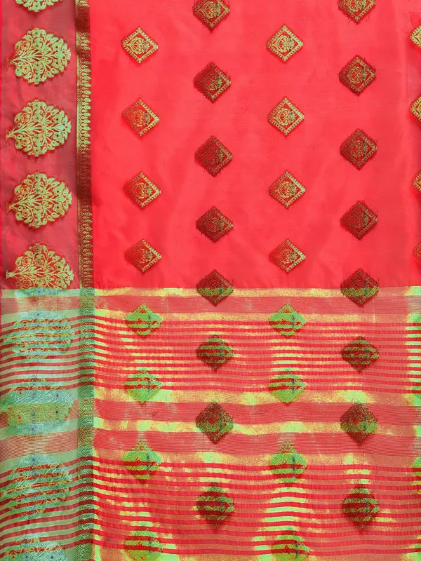 Red_Organza_Silk_Saree