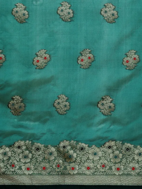 Rama_Organza_Silk_Saree