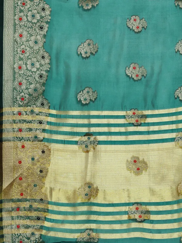 Rama_Organza_Silk_Saree