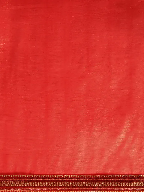 Indian_Women_Red_Chiffon_Georgette_Foil_Work