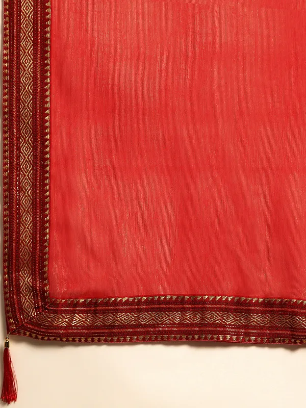 Indian_Women_Red_Chiffon_Georgette_Foil_Work