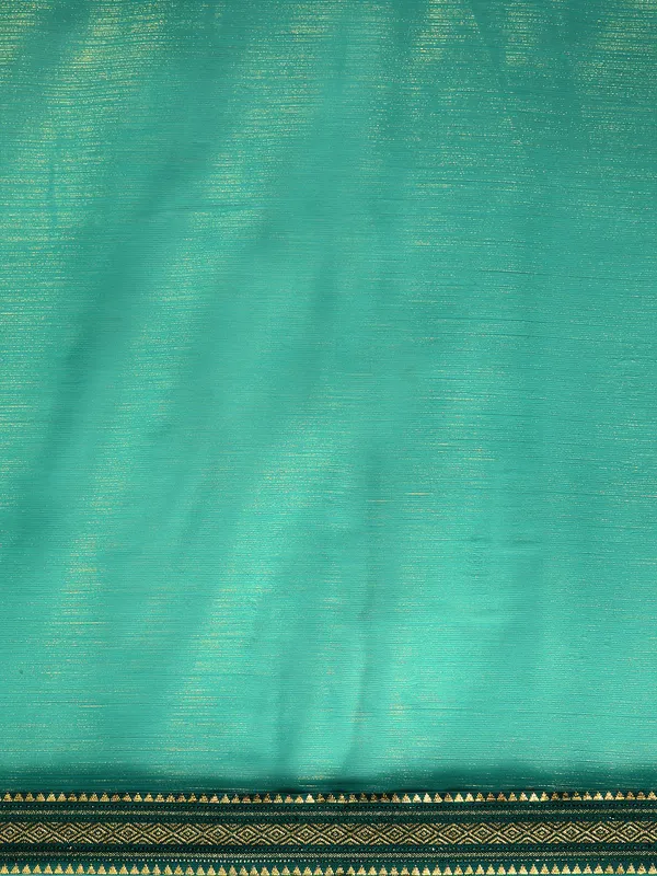 Indian_Women_Turquoise_Green_Chiffon_Georgette_Foil_Work