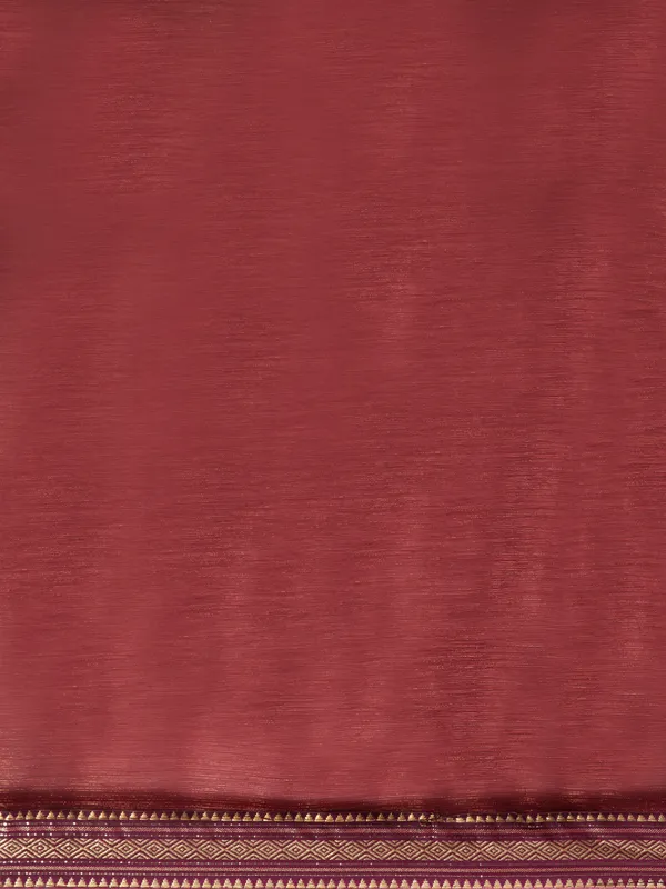 Indian_Women_Wine_Chiffon_Georgette_Foil_Work
