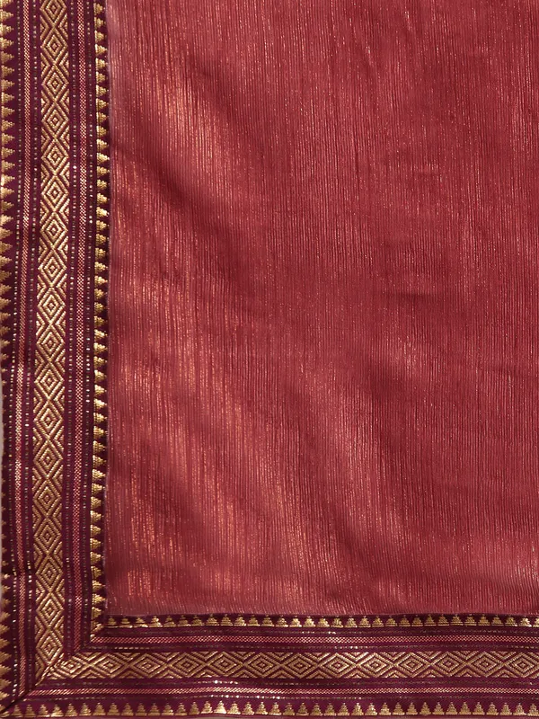 Indian_Women_Wine_Chiffon_Georgette_Foil_Work