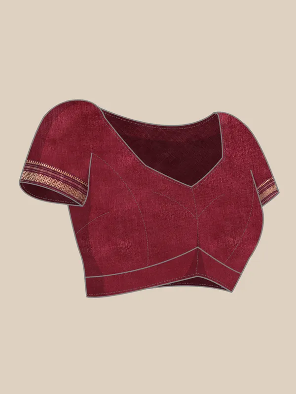 Indian_Women_Wine_Chiffon_Georgette_Foil_Work
