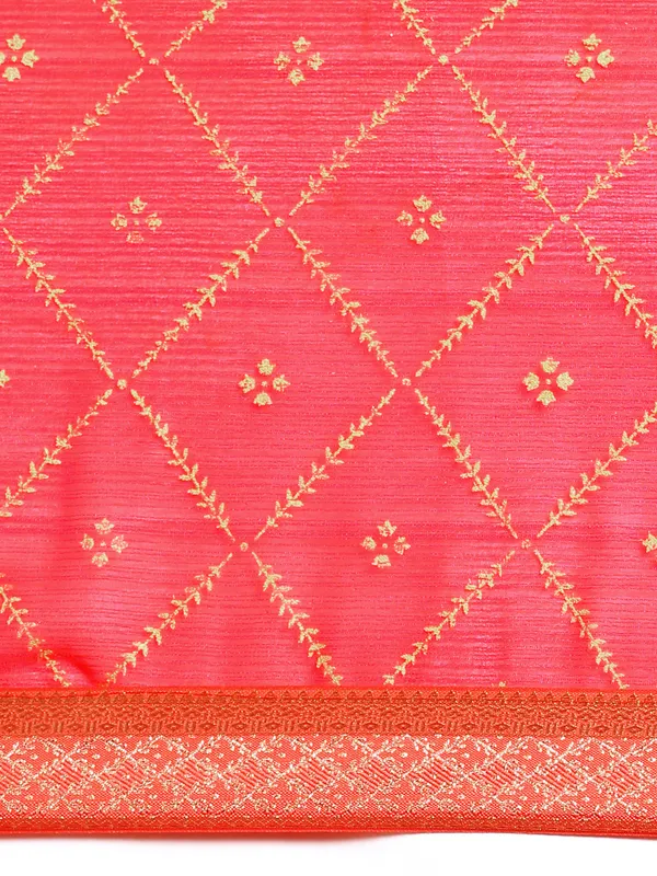 Pink_Zomato_Bandhani_Foil_Work_Beautiful_Saree