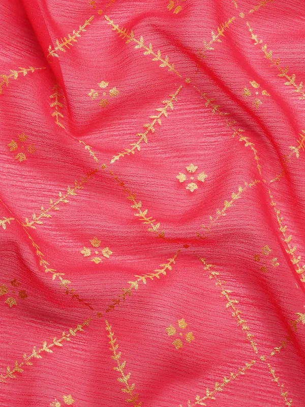 Pink_Zomato_Bandhani_Foil_Work_Beautiful_Saree