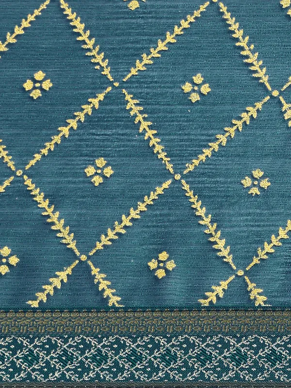 Blue_Zomato_Bandhani_Foil_Work_Beautiful_Saree