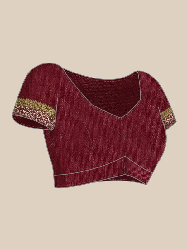 Maroon_Zomato_Bandhani_Foil_Work_Beautiful_Saree
