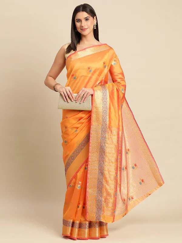 Gold_Organza_Silk_Saree