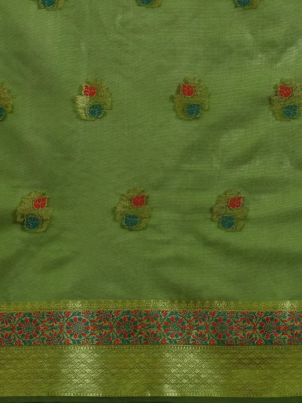 Mehendi_Organza_Silk_Saree