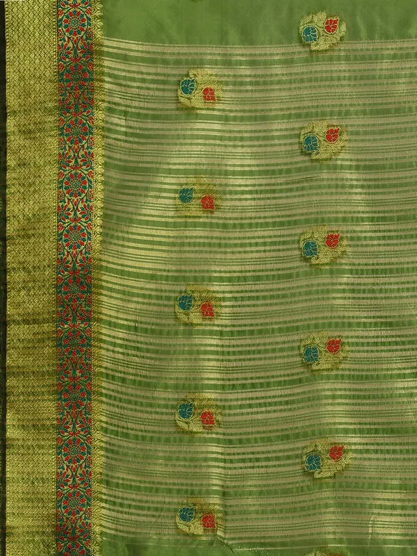 Mehendi_Organza_Silk_Saree