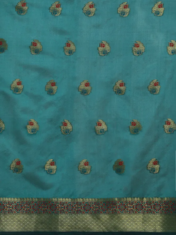 Rama_Organza_Silk_Saree