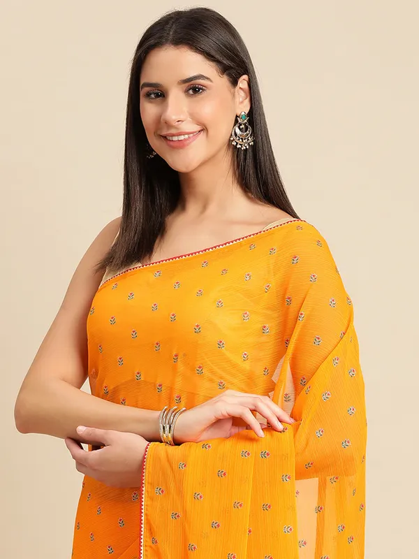 Orange_Zomato_Foil_Work_Digital_Blouse__Beautiful_Saree