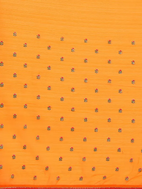 Orange_Zomato_Foil_Work_Digital_Blouse__Beautiful_Saree