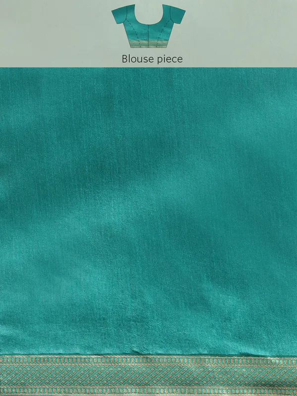 Indian_Women_Turquoise_Green_Vichitra_Silk_Fancy_Border