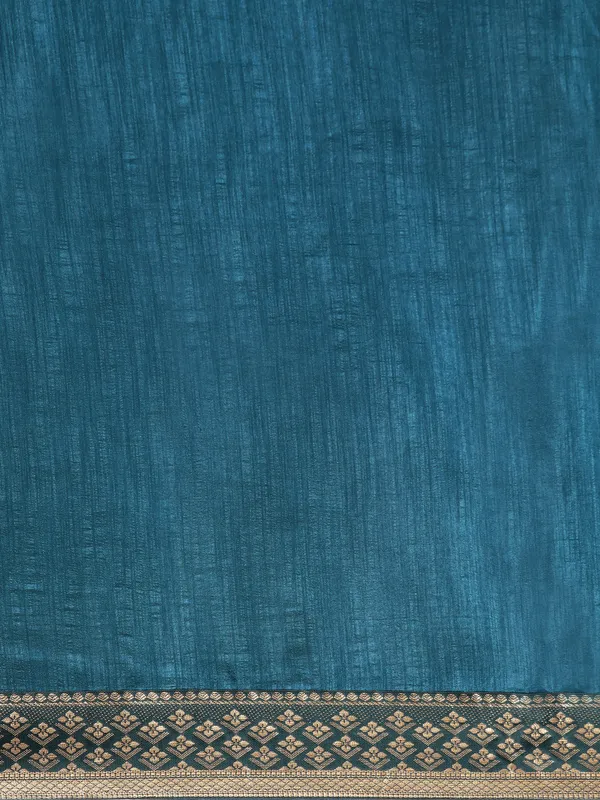 Indian_Women_Blue_Vichitra_Silk_Fancy_Border