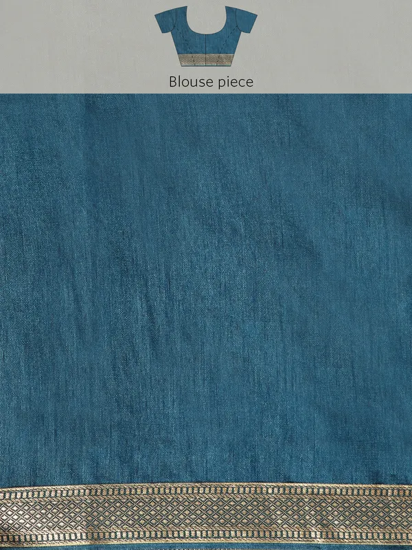 Indian_Women_Blue_Vichitra_Silk_Fancy_Border