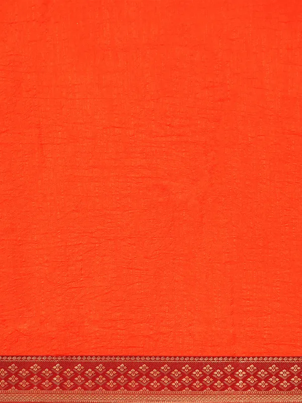 Indian_Women_Orange_Vichitra_Silk_Fancy_Border