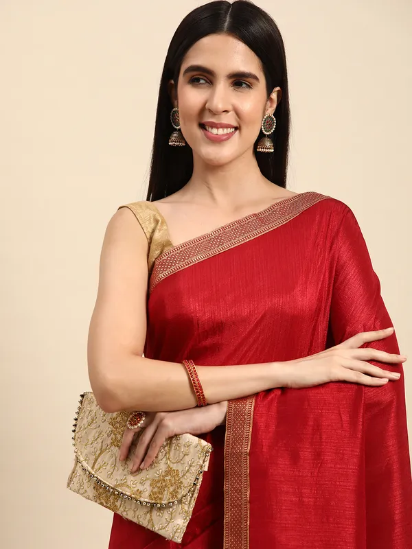 Maroon__Shahi_Silk_Full_Saree_Fancy_Border