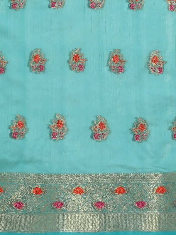 Rama_Organza_Silk_Saree
