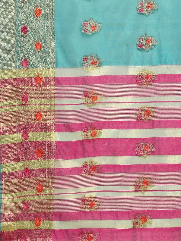 Rama_Organza_Silk_Saree