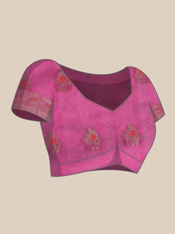 Rama_Organza_Silk_Saree