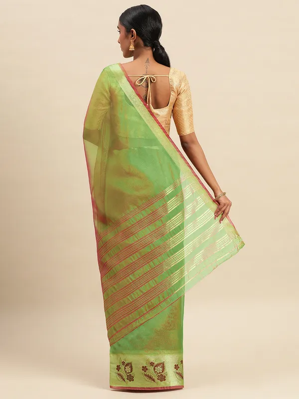 Mehendi_Cotton_Silk_Saree