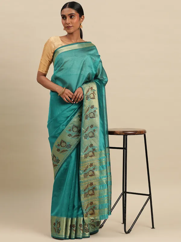 Morpich_Cotton_Silk_Saree