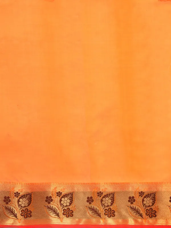 Orange_Cotton_Silk_Saree