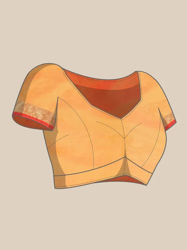 Orange_Cotton_Silk_Saree