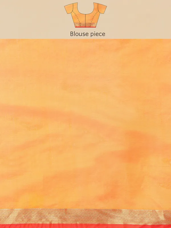 Orange_Cotton_Silk_Saree