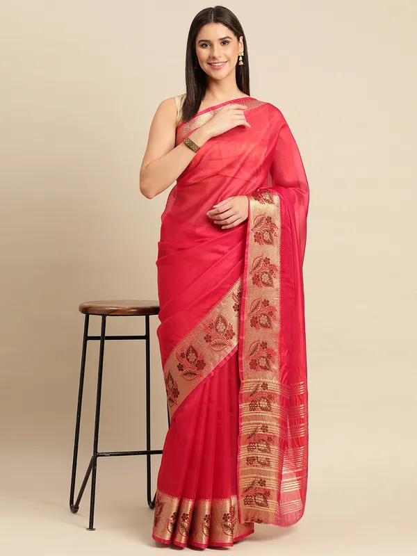 Red_Cotton_Silk_Saree