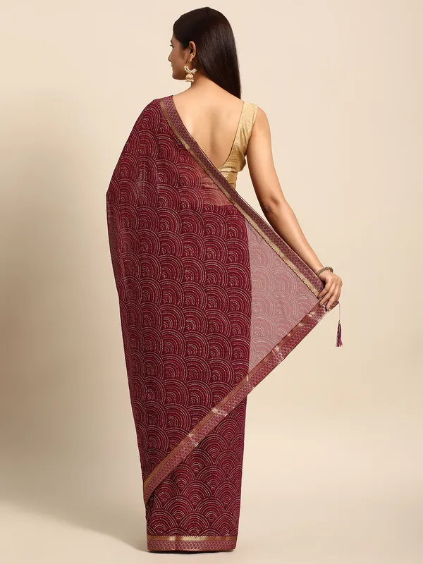 Indian_Women_Purple_Zomato_Full_Saree_Fancy_Border_with_bandhni_print_Beautiful_saree