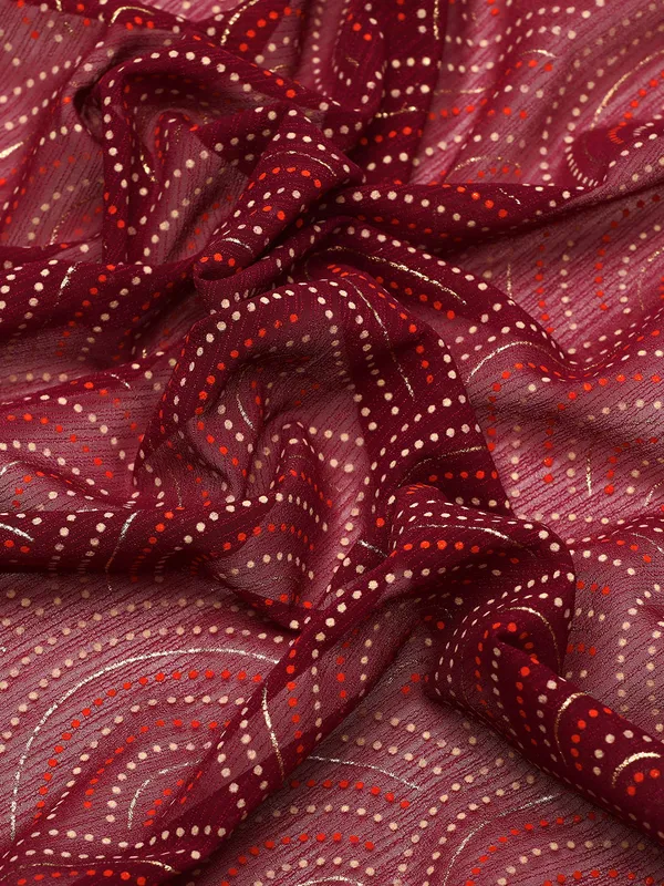 Indian_Women_Purple_Zomato_Full_Saree_Fancy_Border_with_bandhni_print_Beautiful_saree
