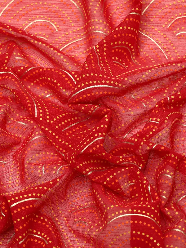 Indian_Women_Maroon_Zomato_Full_Saree_Fancy_Border_with_bandhni_print_Beautiful_saree