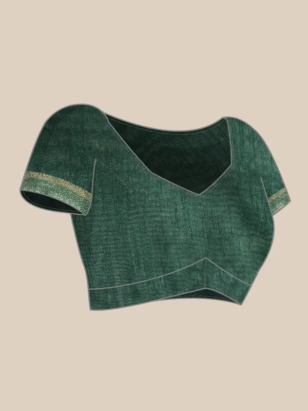 Indian_Women_Green_Zomato_Full_Saree_Fancy_Border_with_bandhni_print_Beautiful_saree