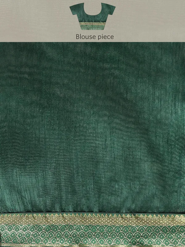 Indian_Women_Green_Zomato_Full_Saree_Fancy_Border_with_bandhni_print_Beautiful_saree