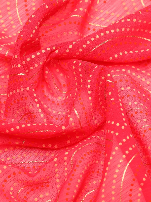 Indian_Women_Pink_Zomato_Full_Saree_Fancy_Border_with_bandhni_print_Beautiful_saree