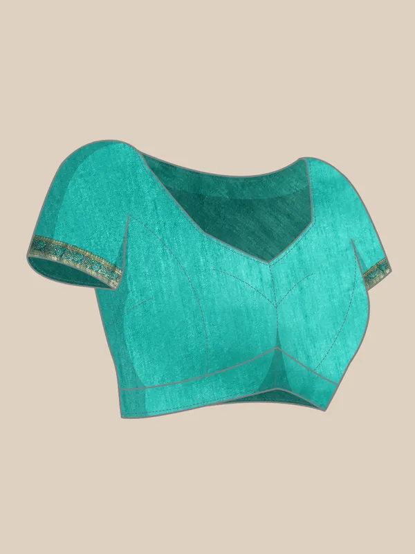 Vichitra_Silk_Full_Saree_Fancy_Border_With_Swaroski_Butta