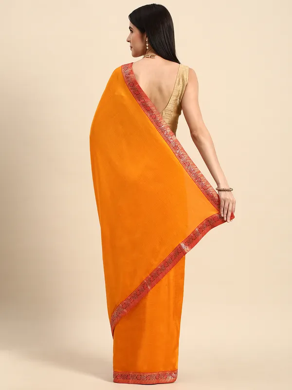 Vichitra_Silk_Full_Saree_Fancy_Border_With_Swaroski_Butta