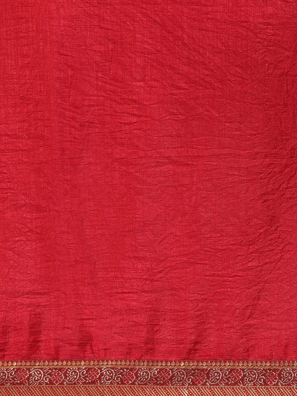 Vichitra_Silk_Full_Saree_Fancy_Border_With_Swaroski_Butta