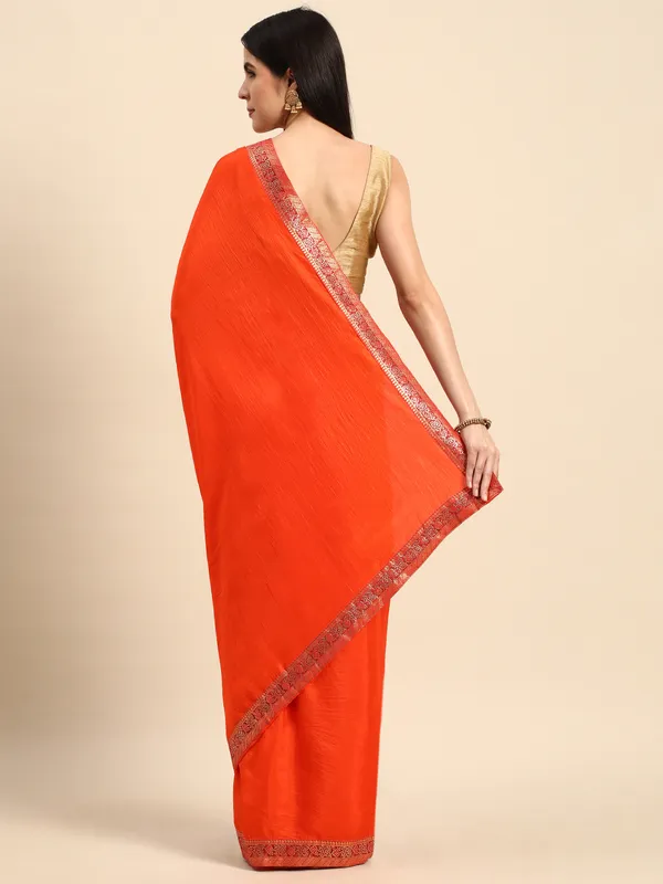 Vichitra_Silk_Full_Saree_Fancy_Border_With_Swaroski_Butta