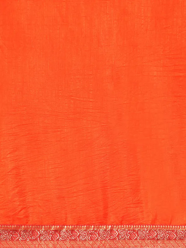 Vichitra_Silk_Full_Saree_Fancy_Border_With_Swaroski_Butta