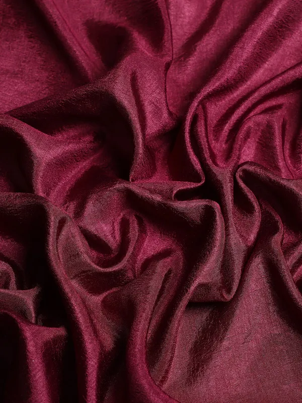 Vichitra_Silk_Full_Saree_Fancy_Border_With_Swaroski_Butta