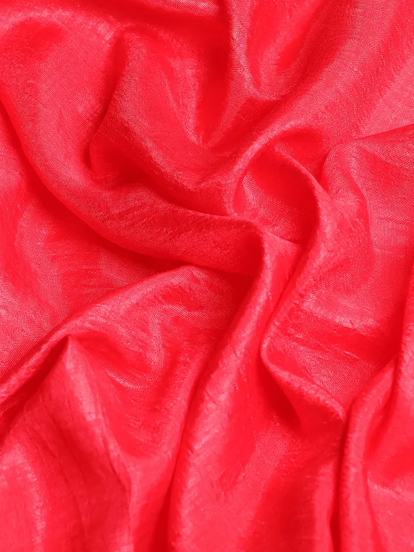 Vichitra_Silk_Full_Saree_Fancy_Border_With_Swaroski_Butta