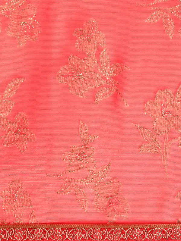 Red_Zomato__Saree_Fancy_Border_With_Foil_Print