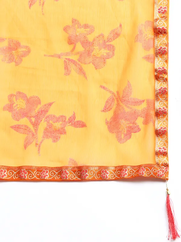 Orange_Zomato__Saree_Fancy_Border_With_Foil_Print