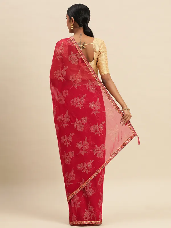 Brown_Zomato__Saree_Fancy_Border_With_Foil_Print
