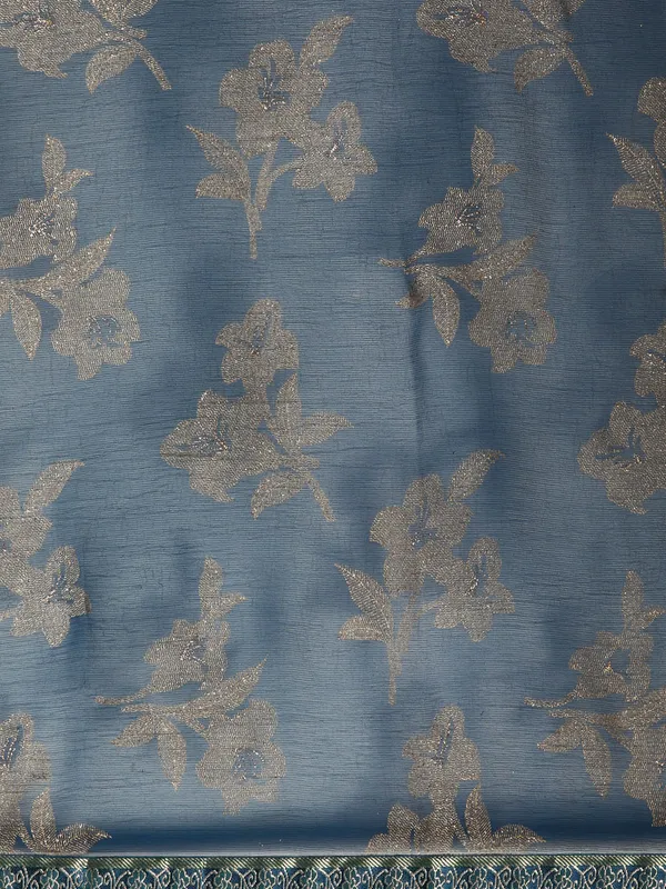 Blue_Zomato__Saree_Fancy_Border_With_Foil_Print
